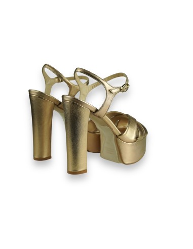 SANDALIA PEDRO MIRALLES NAPA METAL ORO ROSA 14376